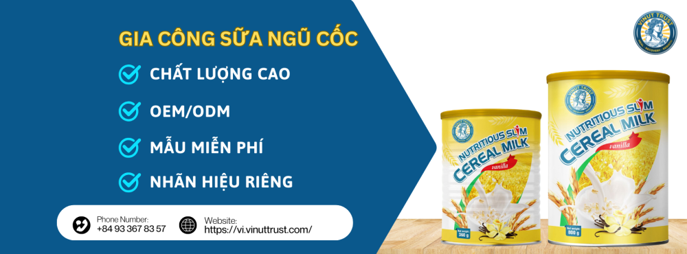 Vinut Trust_Quy trình gia công sữa ngũ cốc