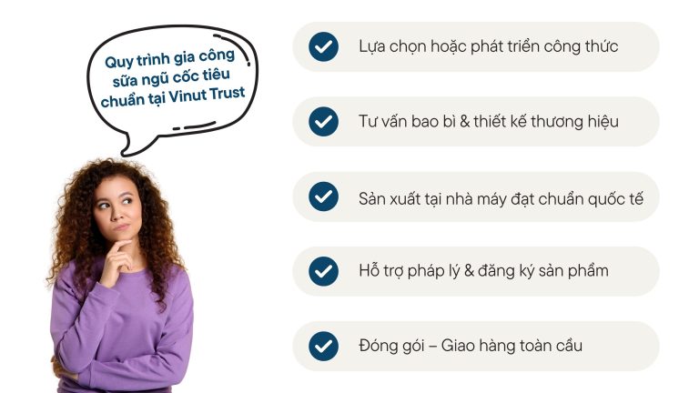 Vinut Trust_Quy trình gia công sữa ngũ cốc
