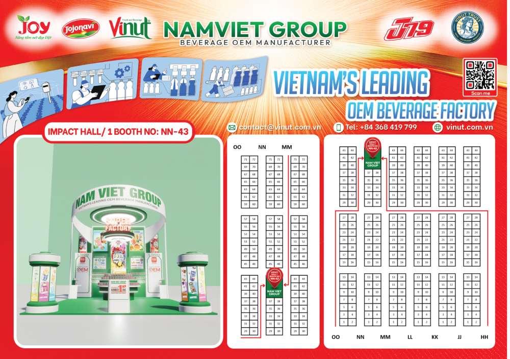 Vinut Trust_Nam Việt Group tại thaifex 2025 hẹn gặp bạn tại gian hàng NN43